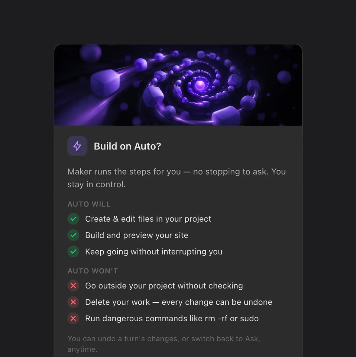 Ask or Auto.